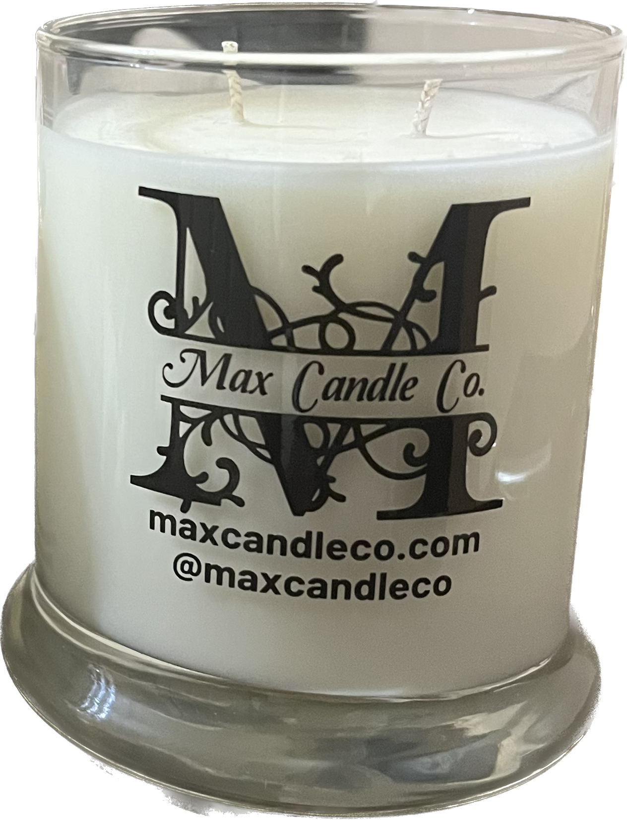 2-Wick GLASS CANDLE-10 oz